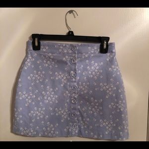 Blue floral mini skirt